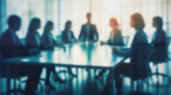 boardroom blurry figures