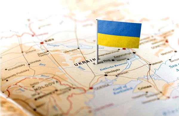 Ukraine map flag