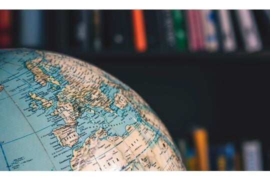 Europe map globe